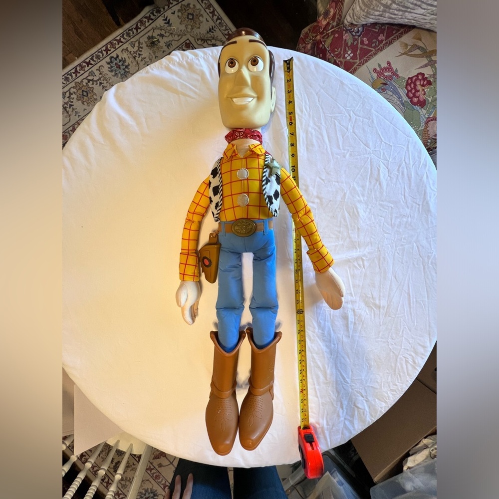 Disney Pixar 30” Giant Plush Toy Story Woody Doll, RARE, NO HAT, EUC